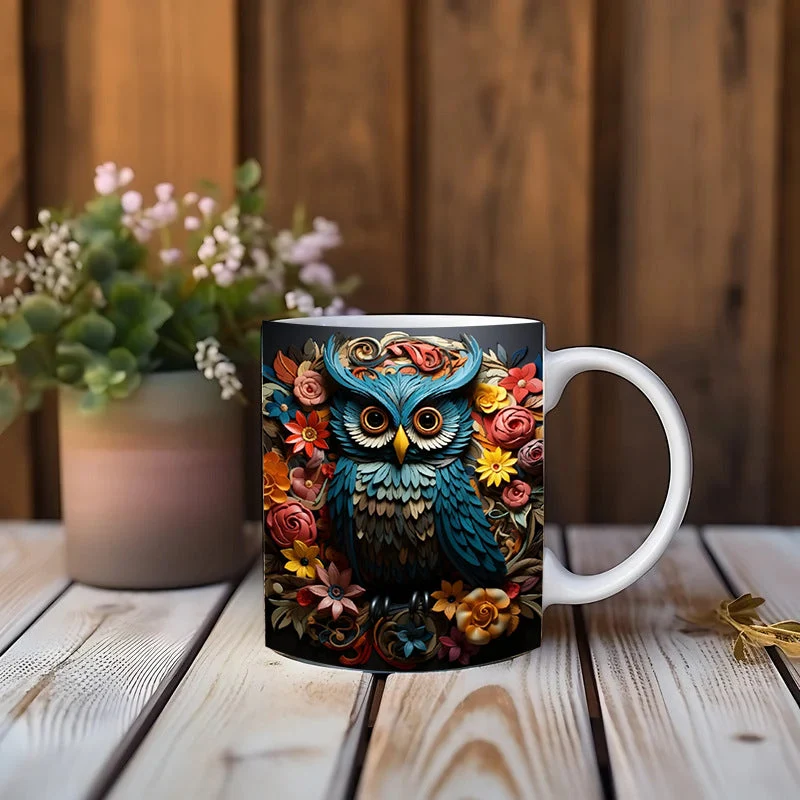 Tasse à imprimé hibou – Image 3