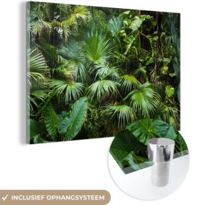 MuchoWow® Peinture sur verre 150×100 cm – Peinture acrylique sur verre – Feuilles de palmier – Soleil – Tropical – Photo sur verre – Peintures MuchoWow® Peinture sur verre 150×100 cm – Peinture acrylique sur verre – Feuilles de palmier – Soleil – Tropical – Photo sur verre – Peintures