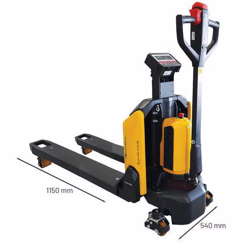 Transpalette électrique 1500 kg lithium avec peseur – Image 2