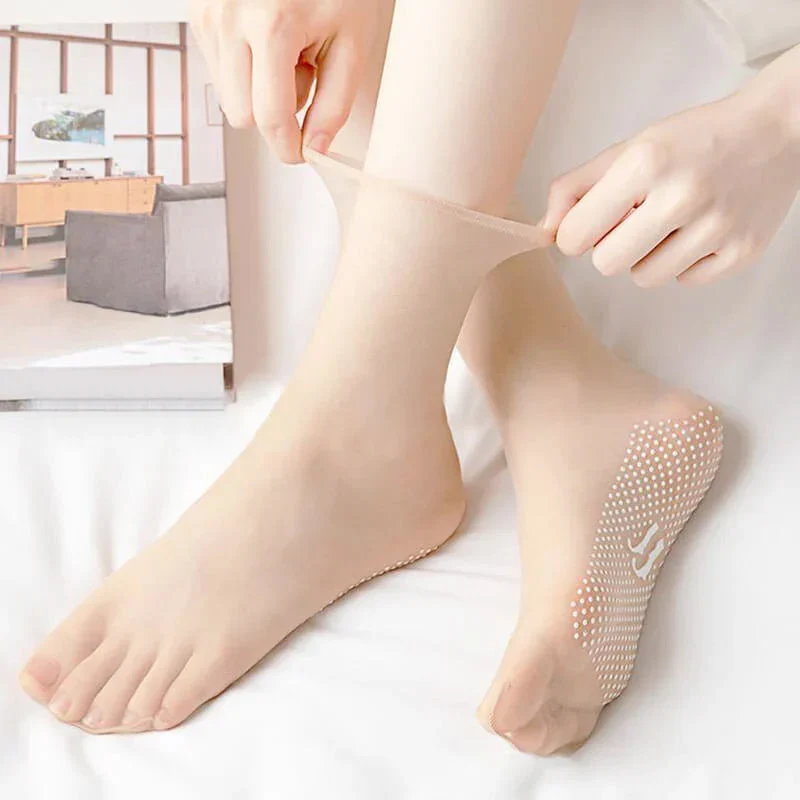 Chaussettes invisibles en soie cristalline antidérapante – Image 3