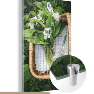 Feuilles et fleurs d’ail sauvage dans un panier en osier Plexiglas 60×90 cm – Tirage photo sur Glas (décoration murale en plexiglas) Feuilles et fleurs d’ail sauvage dans un panier en osier Plexiglas 60×90 cm – Tirage photo sur Glas (décoration murale en plexiglas)