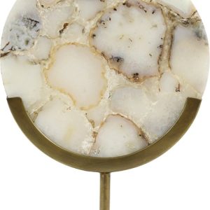 Light&living Ornement sur pied 25x11x35 cm GOUYA agate blanche + bronze antique Light&living Ornement sur pied 25x11x35 cm GOUYA agate blanche + bronze antique
