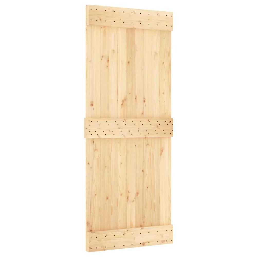 Sliding Door NARVIK Natural and Black 85 x 210 cm (152.5 cm) – Image 2
