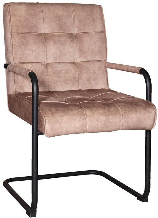 OFFRE SET: Chaise de salle à manger 4 pièces avec accoudoirs Chaise de salle à manger en velours beige Indy