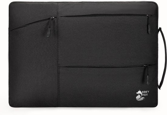 Grey Fox Laptop Sleeve 13 pouces - Housse pour ordinateur portable - Étanche - Macbook / IPad / Thinkpad - Housse avec double fermeture éclair - Zwart