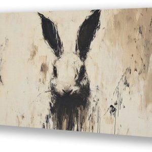 Motif abstrait lapin noir et blanc – Peintures sur toile lapin – Peintures sur toile animaux – Moderniste – Art décoratif – Peintures sur toile salon – toile 45×30 cm Motif abstrait lapin noir et blanc – Peintures sur toile lapin – Peintures sur toile animaux – Moderniste – Art décoratif – Peintures sur toile salon – toile 45×30 cm