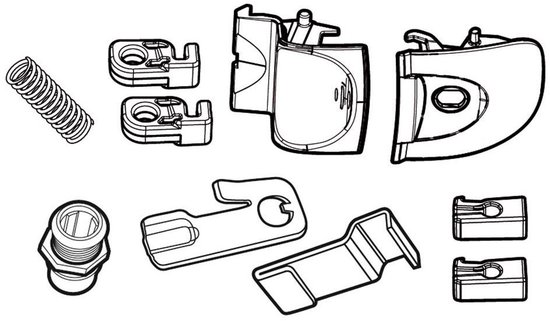 Mécanisme de fermeture complet pour top case Shad SH39 moto D1B391MAR Neuf