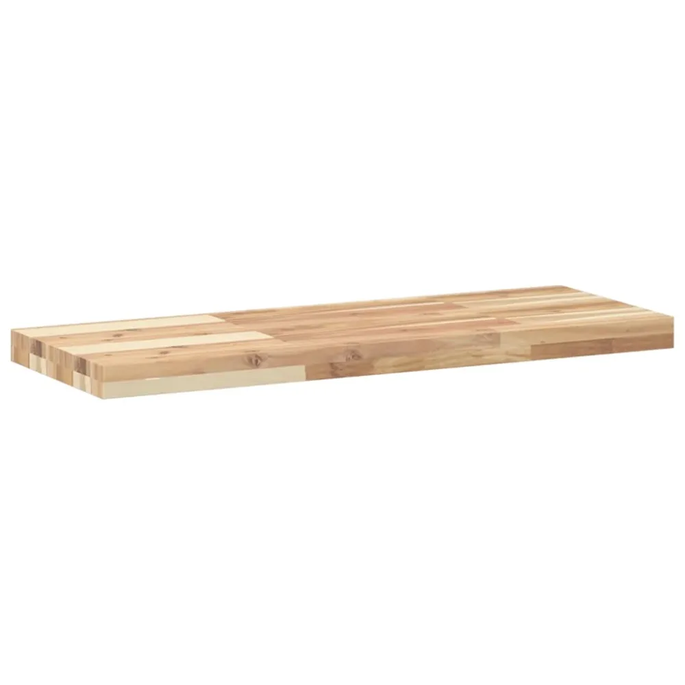 Floating Shelf 80x30x4 cm Untreated Solid Wood Acacia – Image 3