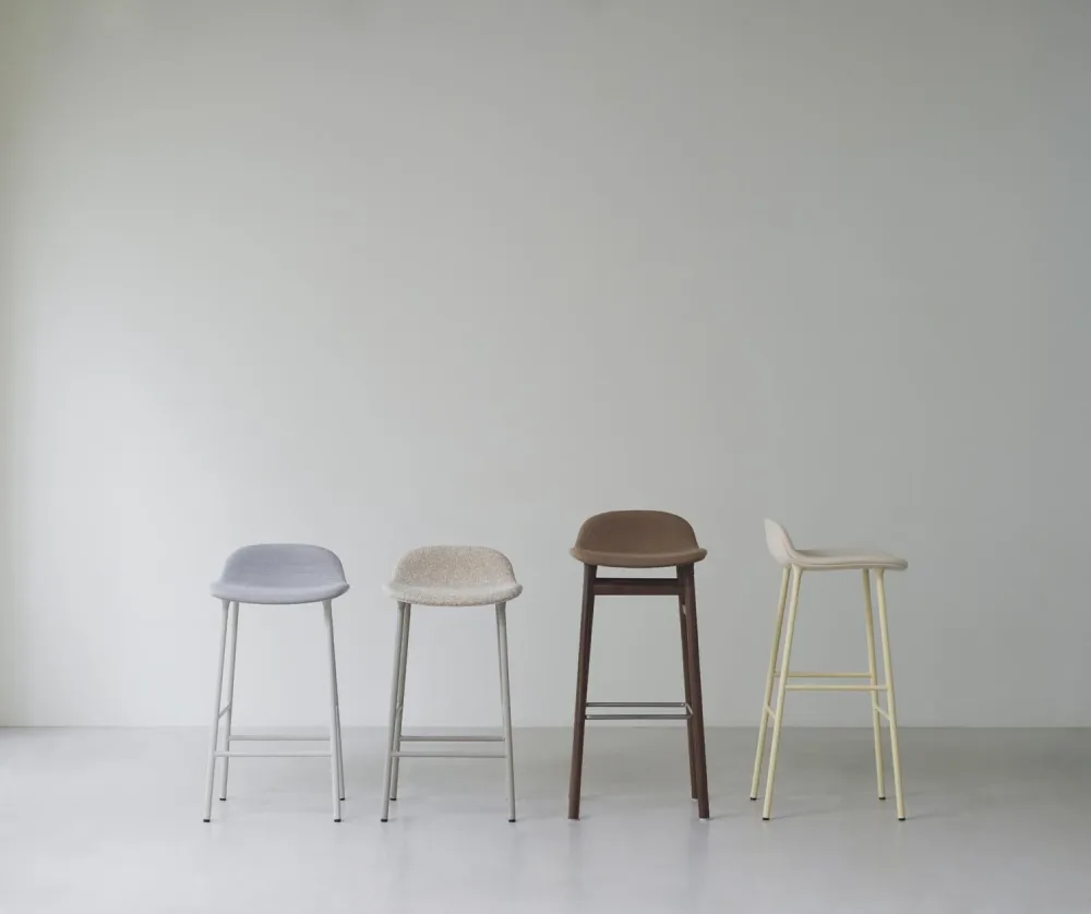 Form Barstuhl 65 cm gepolstert creme Stahl Ultra – Image 2