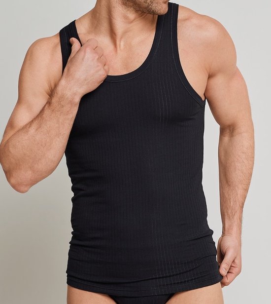 Maillot de corps homme Schieser Authentic - lot de 2 - Noir - Taille S