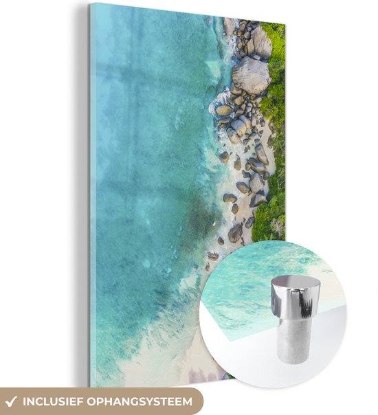 MuchoWow® Peinture sur verre 80x120 cm - Peinture sur verre acrylique - Été - Plage - Afrique - Photo sur verre - Peintures