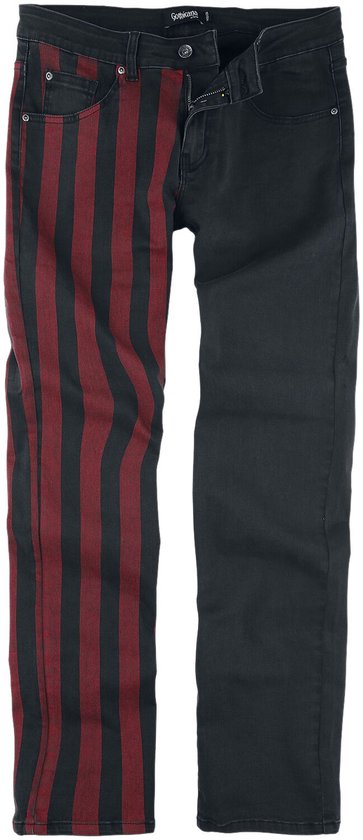 Jean Gothicana noir et rouge - Homme - W32L34
