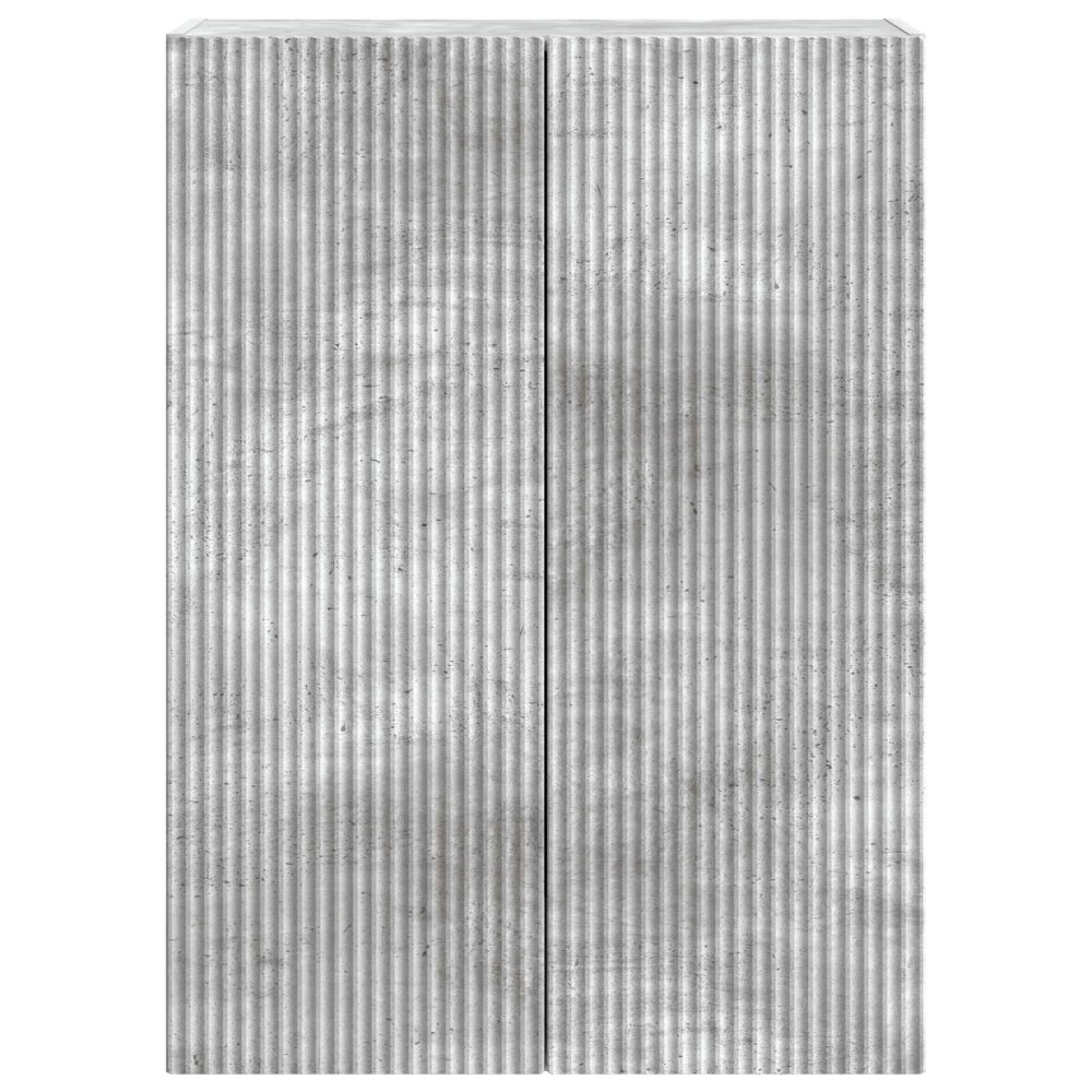 Wall-Mounted Cabinet Concrete Grey 66 x 34.5 x 90 cm – Image 3
