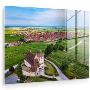 MuchoWow® Peinture sur verre 120×90 cm – Peinture sur verre – Village – France – Été – Photo sur verre acrylique – Peintures MuchoWow® Peinture sur verre 120×90 cm – Peinture sur verre – Village – France – Été – Photo sur verre acrylique – Peintures