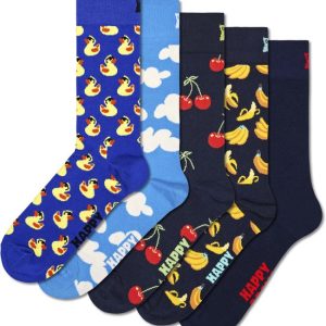 Happy Socks unisex 5P sokken classic rubber ducks bleu