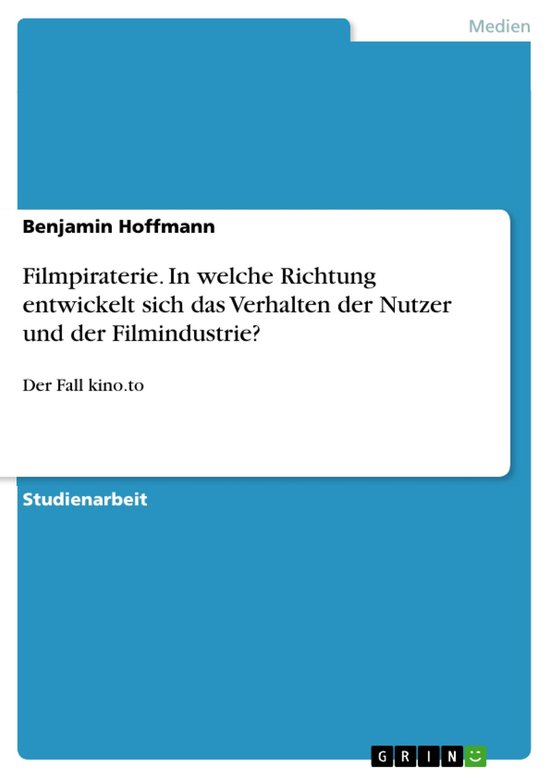 Filmpiraterie. In welche Richtung entwickelt sich das Verhalten der Nutzer und der Filmindustrie?Ebook Der Fall kino.to