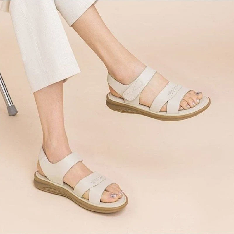 Sandales Velcro Confortables Pour Femmes