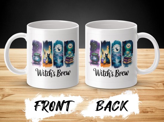 Mug de sorcière, Mug d'Halloween, Mug chat noir, Mug magique, Mug spirituel, Décoration d'automne, Cadeau de sorcellerie
