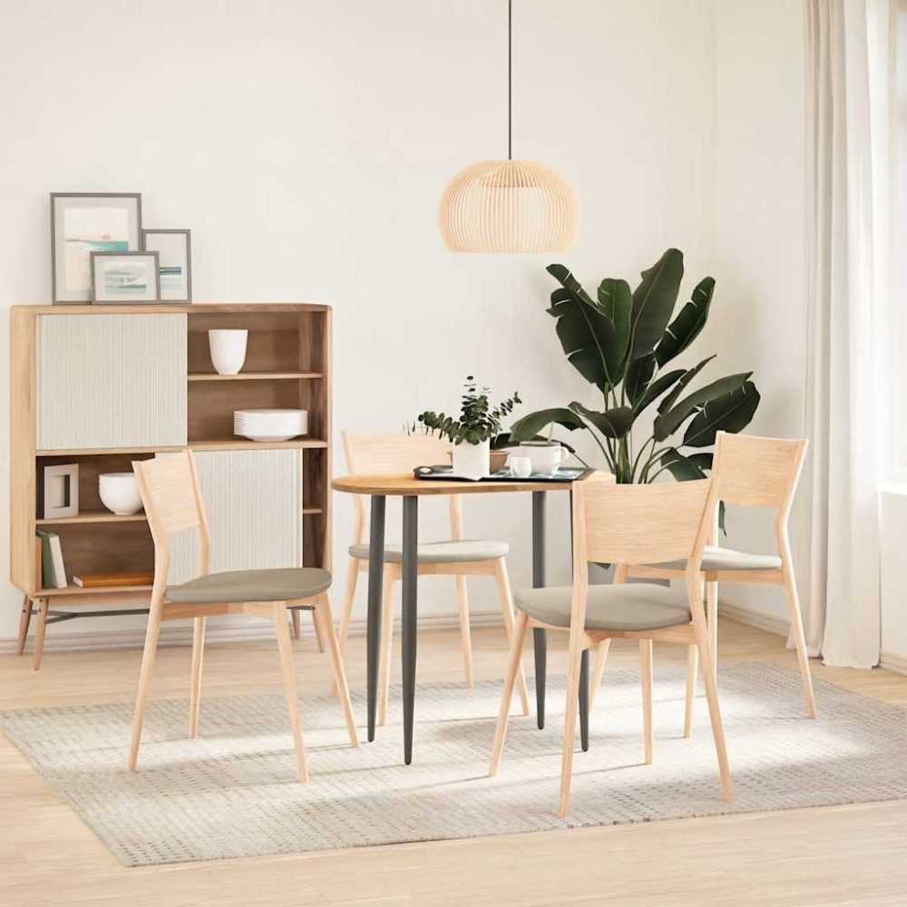 Table Top 80x40x2 cm Solid Wood Oak Oval – Image 3