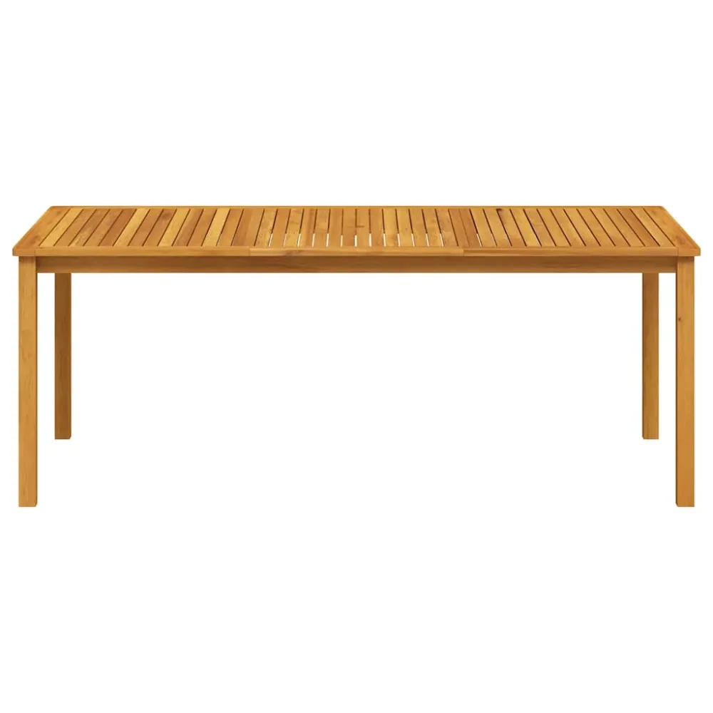 Garden Table 200x100x74 cm Solid Acacia Wood – Image 2