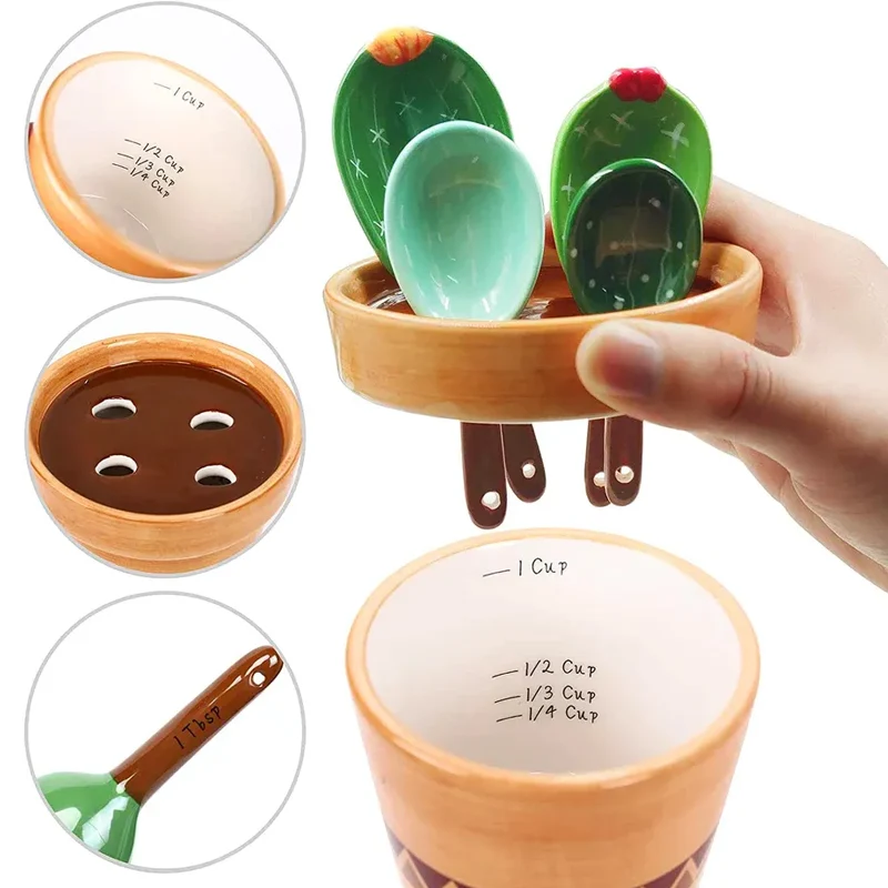 Cuillère à mesurer en céramique Cactus – Image 2
