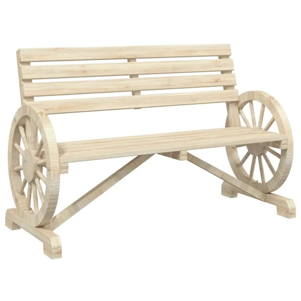 Garden Bench | Natural Wood | Solid Fir Wood | Standard | Durable – Image 2