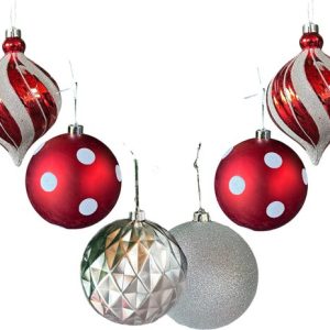 HEM Grandes Boules de Noël – 6 pièces – 15 CM – Décoration de plafond de Noël – Décoration de Winkel de Noël – Décoration de vitrine de Noël – Rouge / Argent / Glitter HEM Grandes Boules de Noël – 6 pièces – 15 CM – Décoration de plafond de Noël – Décoration de Winkel de Noël – Décoration de vitrine de Noël – Rouge / Argent / Glitter
