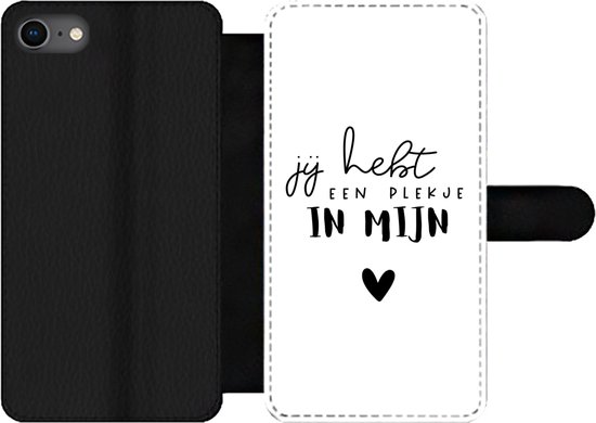 iPhone 7 Wallet Case bookcase phone case - Love - Heart - Citations - Avec compartiments - Etui portefeuille avec fermeture magnétique