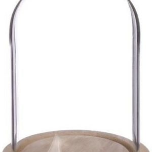 Ideas4seasons Décoration cloche avec coeur – plateforme en bois – D12 x H18 cm – cloches de présentation Ideas4seasons Décoration cloche avec coeur – plateforme en bois – D12 x H18 cm – cloches de présentation
