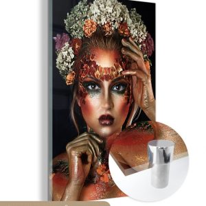 MuchoWow® Peinture sur verre – Fleurs – Femme – Kroon – 40×60 cm – Peintures sur verre acrylique – Photo sur Glas MuchoWow® Peinture sur verre – Fleurs – Femme – Kroon – 40×60 cm – Peintures sur verre acrylique – Photo sur Glas