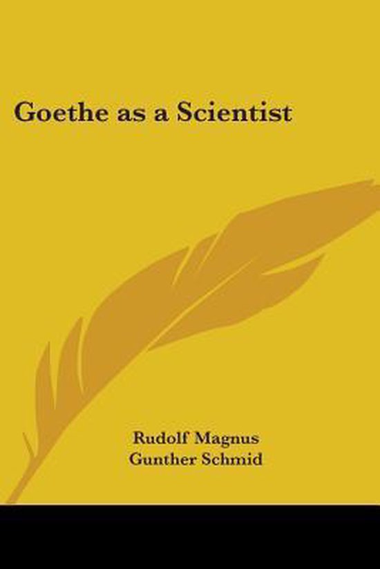Goethe as a Scientist