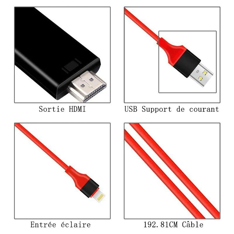 Lightning vers HDMI Cable Adaptateur – Image 3