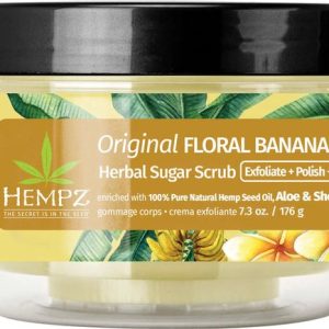 Gommage au sucre aux herbes et à la banane florale Original de Hempz Gommage au sucre aux herbes et à la banane 176 gr Gommage au sucre aux herbes et à la banane florale Original de Hempz Gommage au sucre aux herbes et à la banane 176 gr
