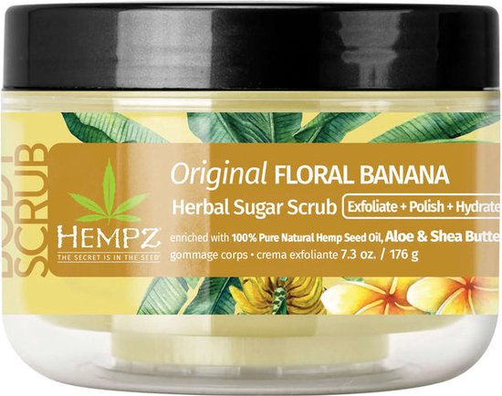 Gommage au sucre aux herbes et à la banane florale Original de Hempz Gommage au sucre aux herbes et à la banane 176 gr