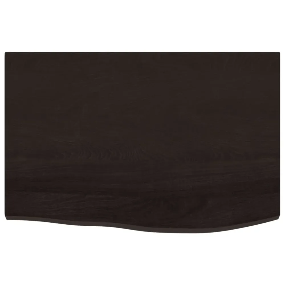 Bathroom Countertop Dark Brown 60x40x(2-4) cm Treated Solid Wood – Image 3