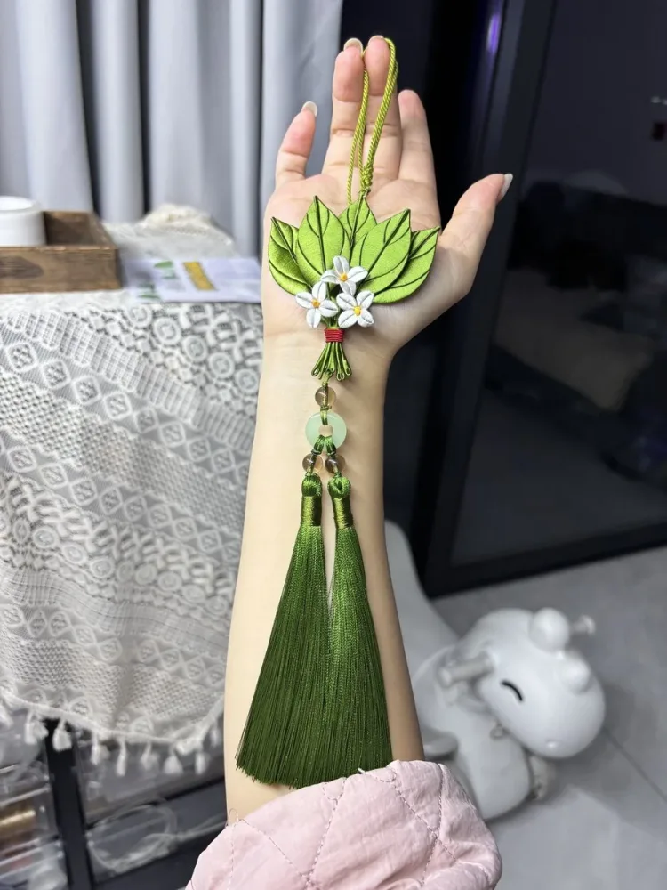 Pomelo Leaf Hairclip Chanhua Materials Flowers DIY Kit - Include Detailed Video Tutorial – Image 2