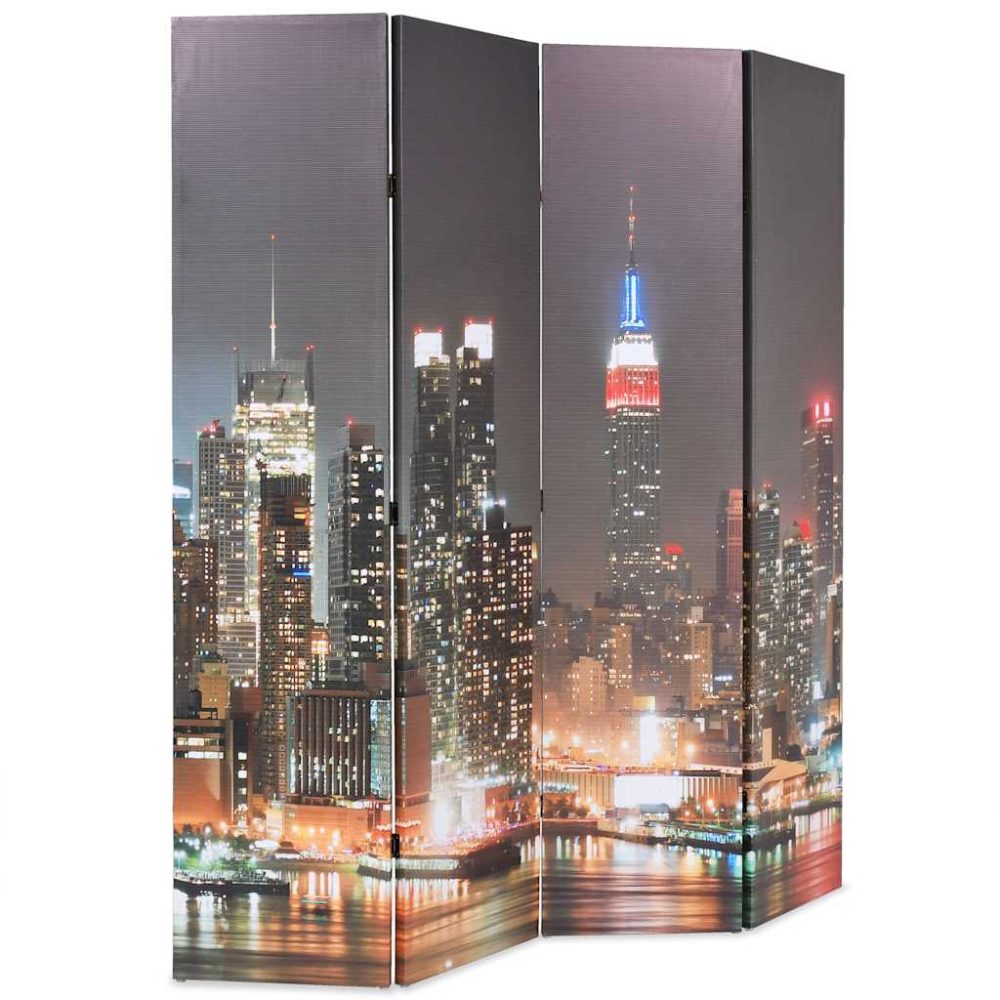 Folding Room Divider 160x170 cm New York by Night – Image 2