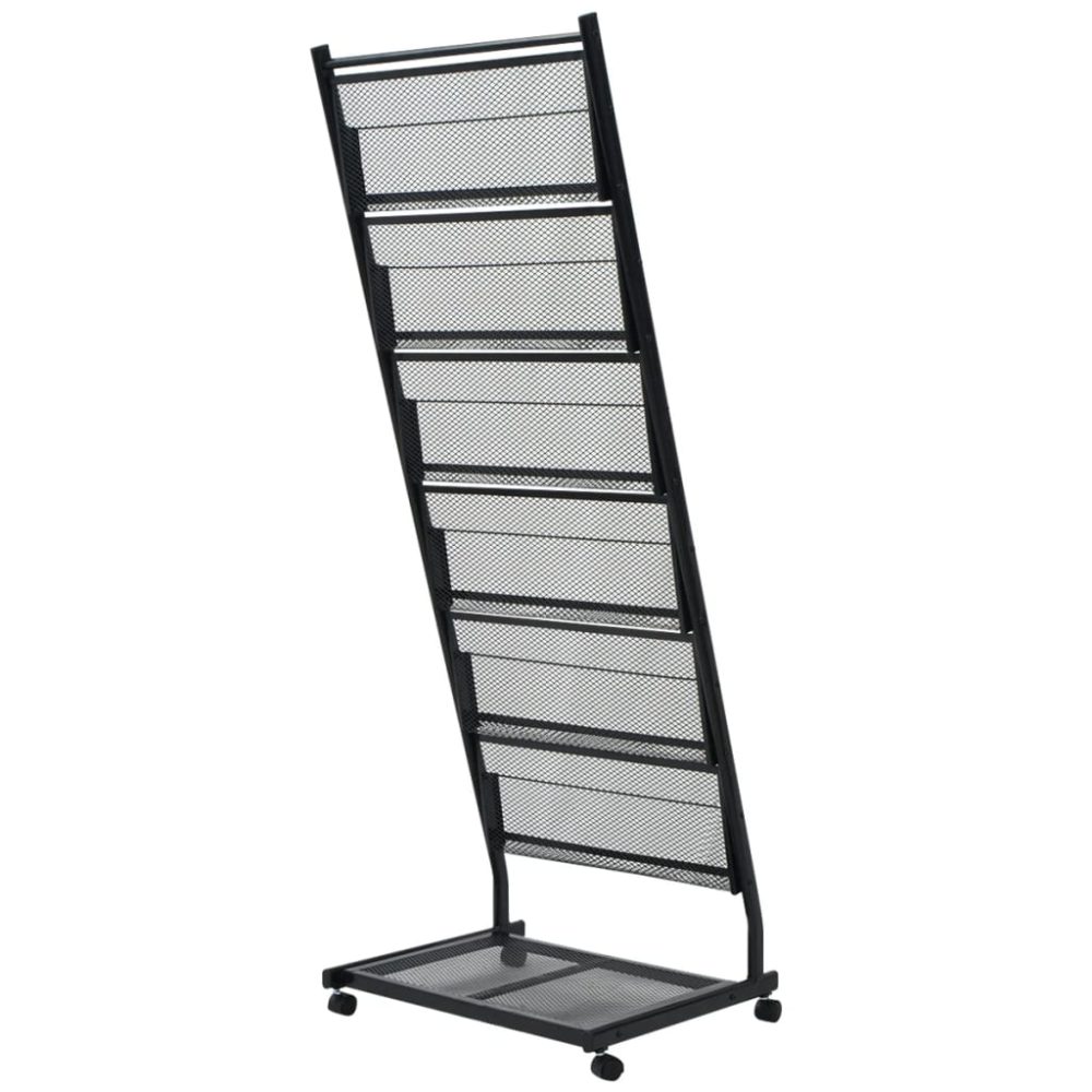 Magazine Rack 47.5x43x133 cm Black A4 – Image 3