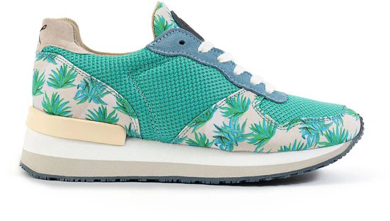 Inkkas Agave Cush Jogger – baskets rétro extra confortables avec imprimé agave mexicain, daim, taille 37