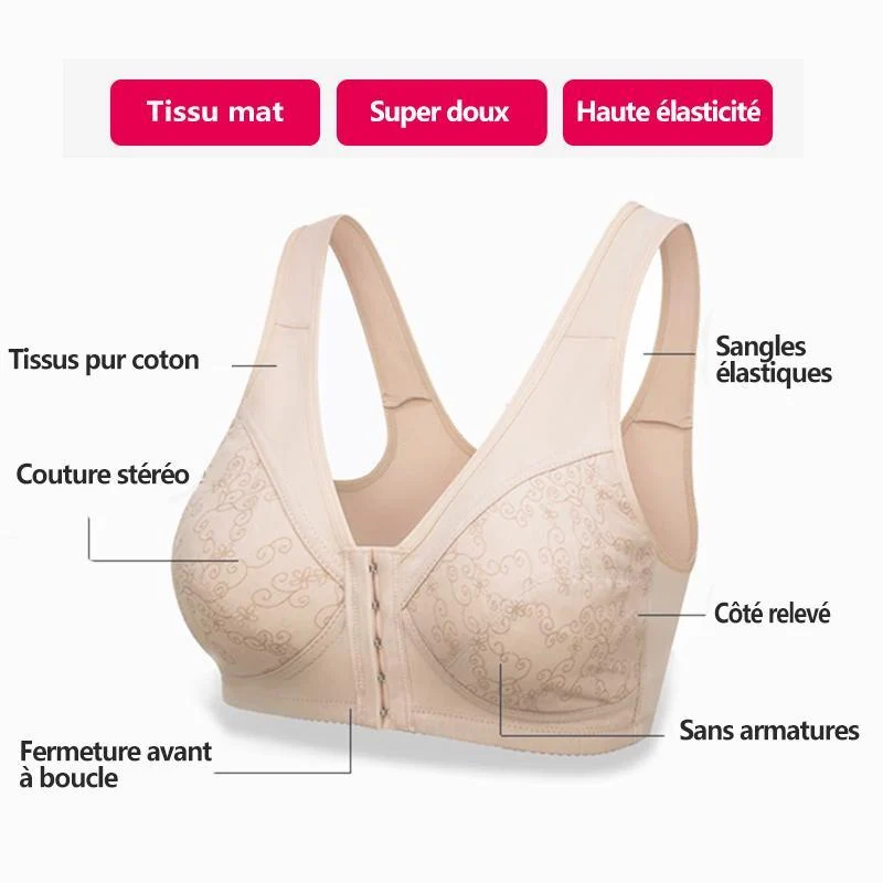 Soutien-gorge en Coton à Fermeture Avant – Image 2