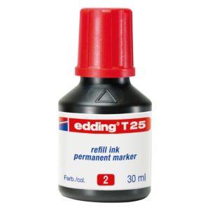 EDDING Nachfülltinte Permanentmarker T-25 30 ml rot EDDING Nachfülltinte Permanentmarker T-25 30 ml rot