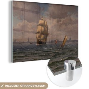 MuchoWow® Glass Painting – Ship for Copenhagen – Peinture de Vilhelm Arnesen – 90×60 cm – Peintures sur Verre Acrylique – Photo sur Glas MuchoWow® Glass Painting – Ship for Copenhagen – Peinture de Vilhelm Arnesen – 90×60 cm – Peintures sur Verre Acrylique – Photo sur Glas