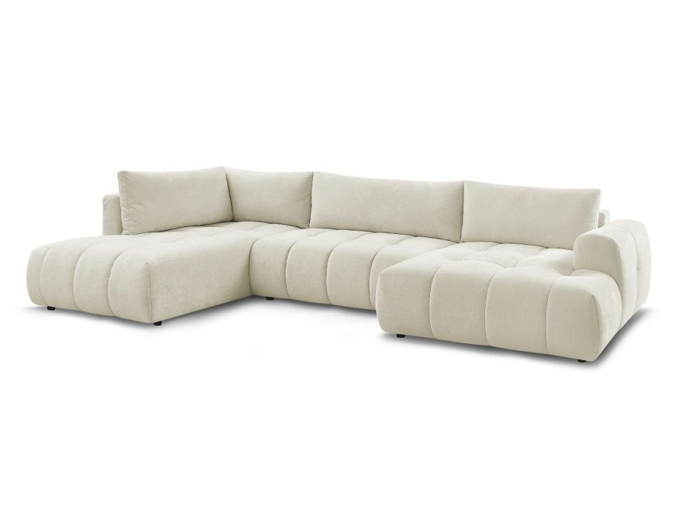 Canape panoramique convertible FUJI tissu lisse