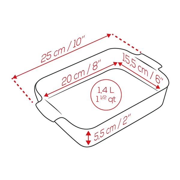 Plat à four céramique Appolia rectangulaire écru 25 cm Peugeot – Image 2