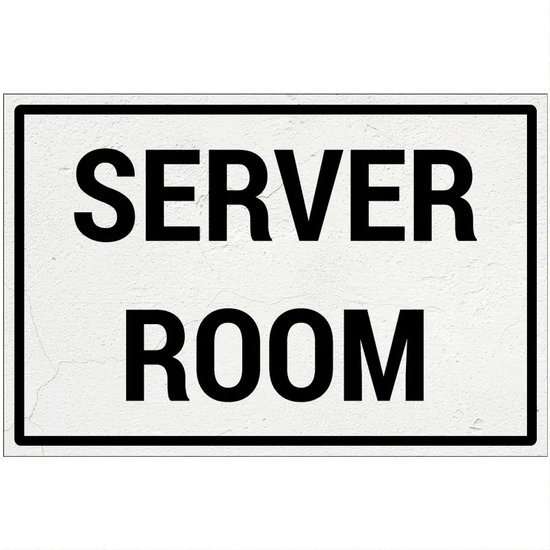 Panneau salle serveur - Matériau Sign Again - 60 x 40 cm