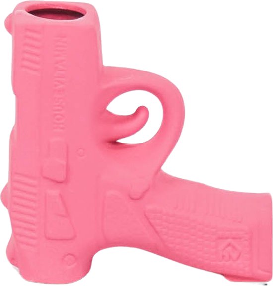 Housevitamin Gun Flower Vase S - Céramique - Pink Néon -12x5x12cm