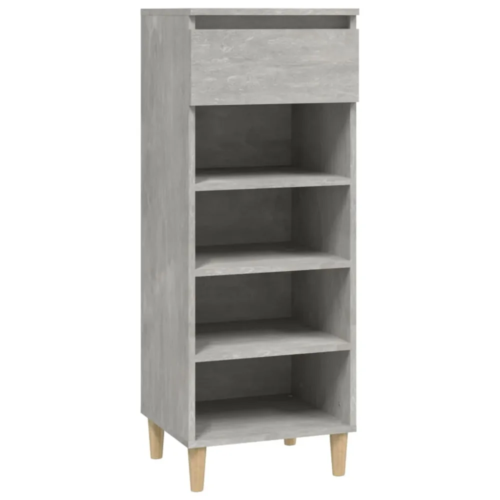 Shoe Cabinet Concrete Grey 40x36x105 cm Engineered Wood – Image 2