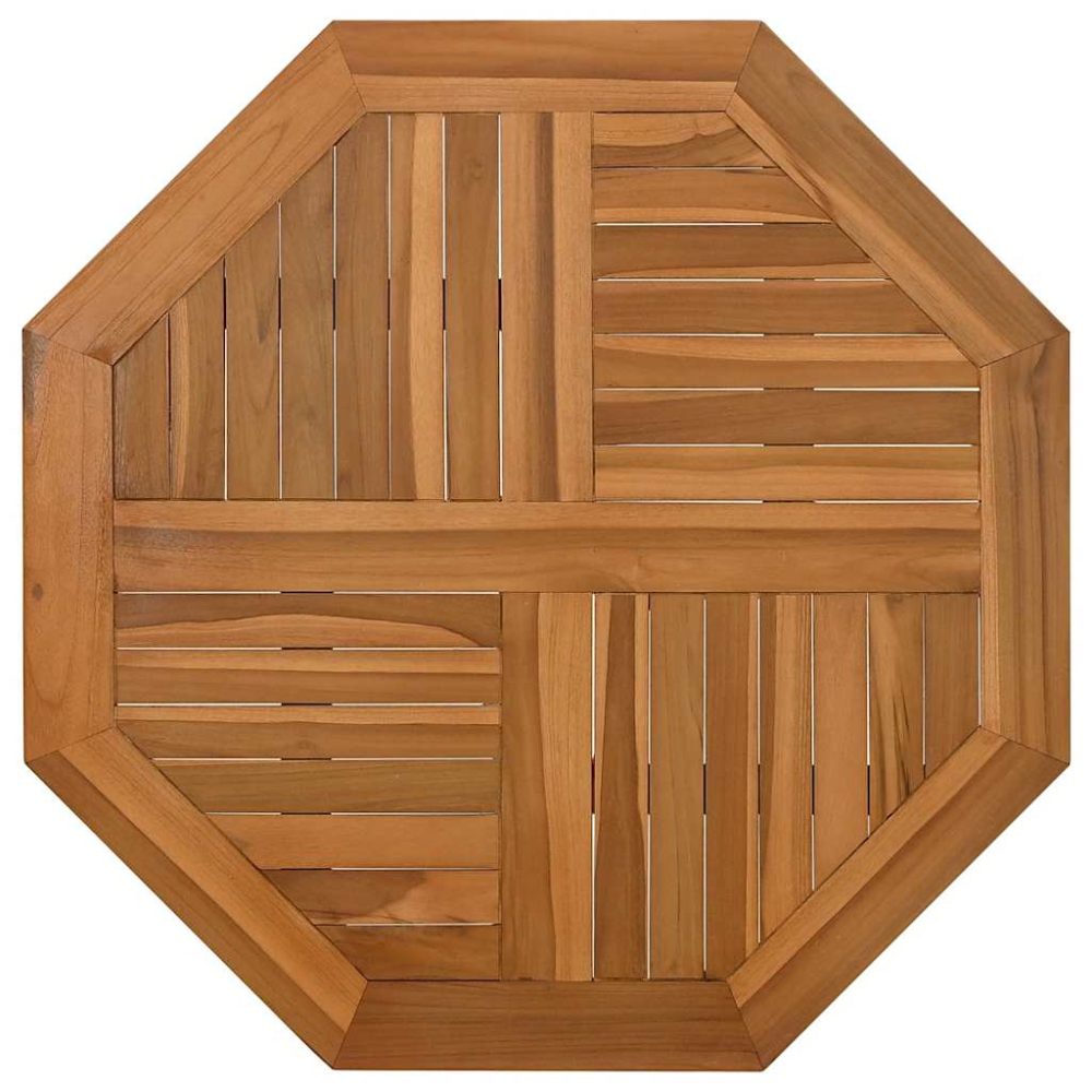 Table Top 60x60x2.5 cm Octagonal Solid Wood Teak – Image 2