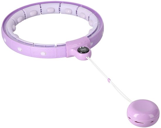 INNY FH02 Série - Hula Hoop avec Compteur - Massage Ergonomique - Réglable - Rose