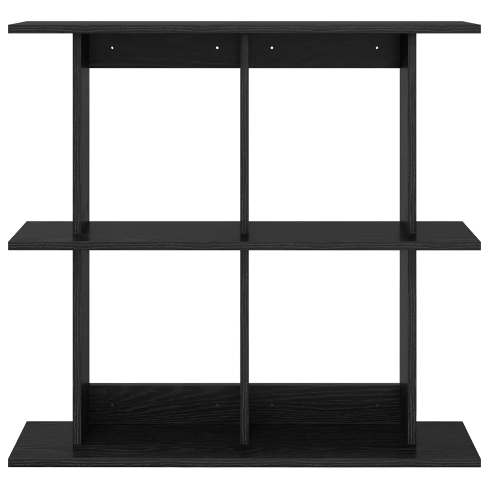 Wall Shelf Wall-Mounted Black 100 x 20 x 75 cm Engineered Wood – Image 3
